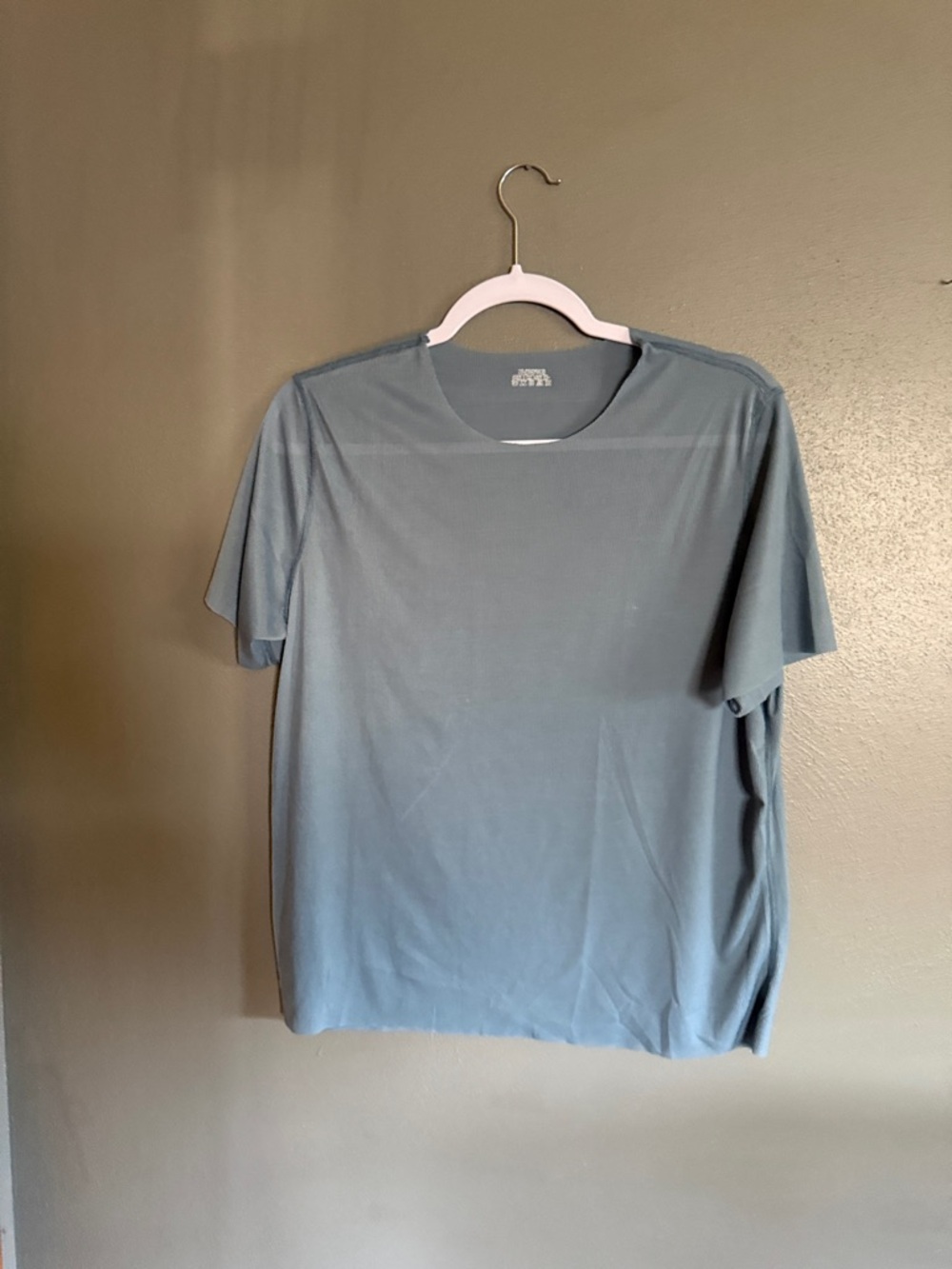 Men's Crew Neck Short Sleeve Shirt - Light Blue